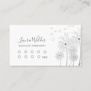 Massage Therapist  Loyalty Card