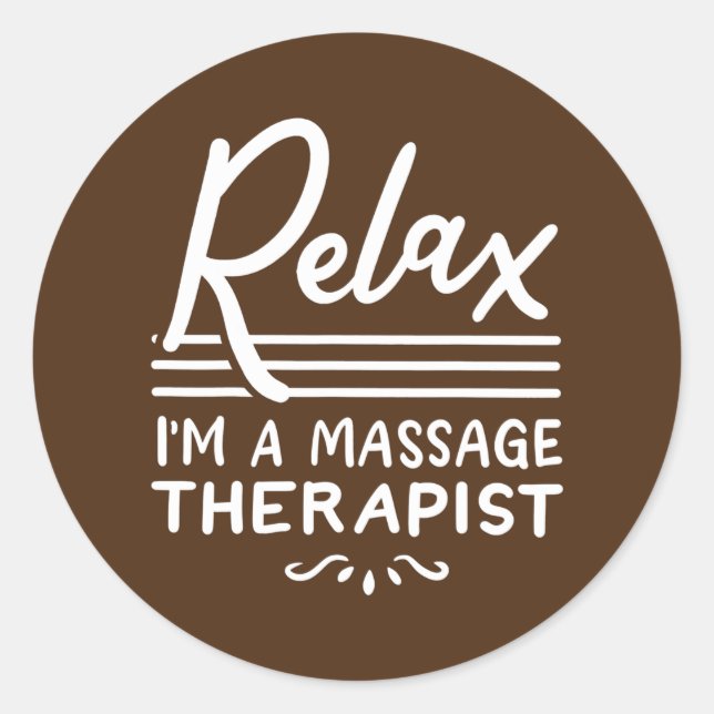Massage Therapist Massage Therapy  Classic Round Sticker (Front)