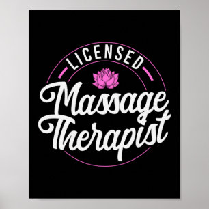 Massage Therapist Massage Therapy Licensed Massage Poster
