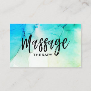 *~* Massage Therapist ~ Massage Therapy Watercolor Business Card