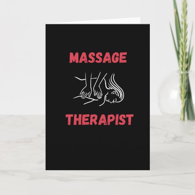 Massage Therapist Massaging Card (Front)