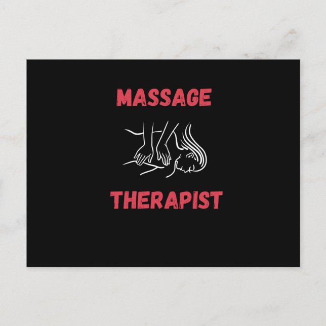 Massage Therapist Massaging Postcard (Front)