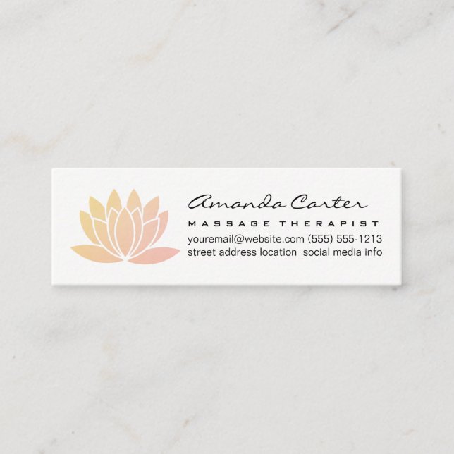 Massage Therapist Mini Business Card (Front)