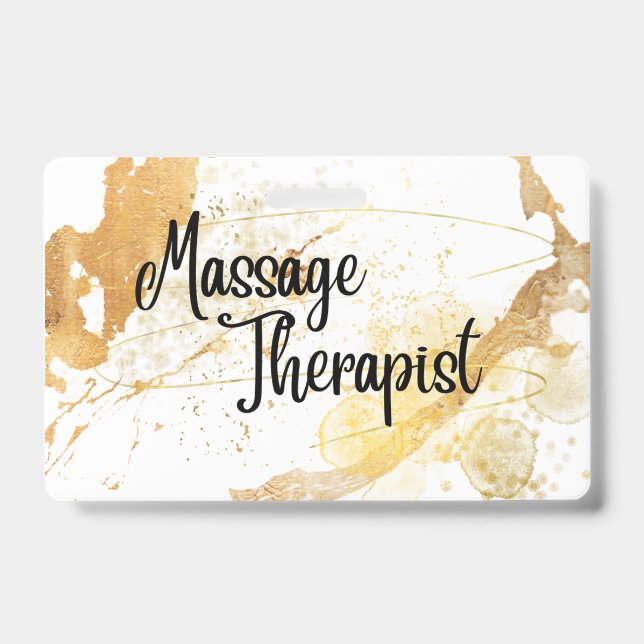 Massage Therapist Name Badge ID Badge (Front)