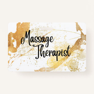 Massage Therapist Name Badge ID Badge