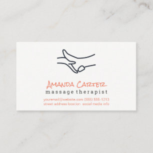 Massage Therapist   Physical Therapist Business Card