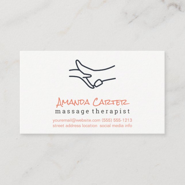 Massage Therapist | Physical Therapist Business Card (Front)