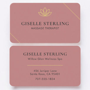 Massage Therapist Pink Professional Business Card