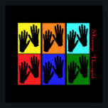 Massage Therapist Pop Art Poster<br><div class="desc">Massage Therapist Poster</div>