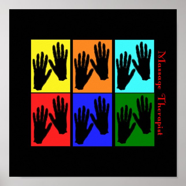 Massage Therapist Pop Art Poster (Front)