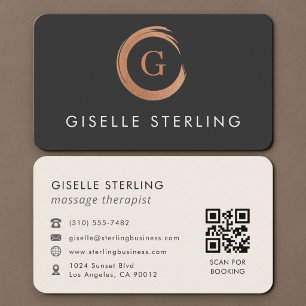 Massage Therapist QR Code Business Card