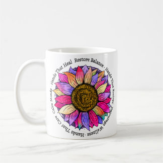 Massage Therapist, Reiki & Reflexology Sunflower Coffee Mug
