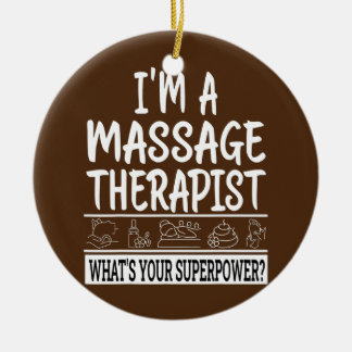 Massage Therapist Relaxation Professional Ceramic Ornament