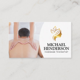 Massage Therapist Salon Logo Business Card