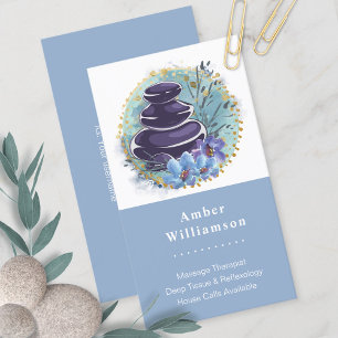 Massage Therapist Salon Spa Stylist Zen Stones Business Card