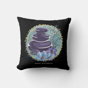 Massage Therapist Salon Spa Stylist Zen Stones Cushion