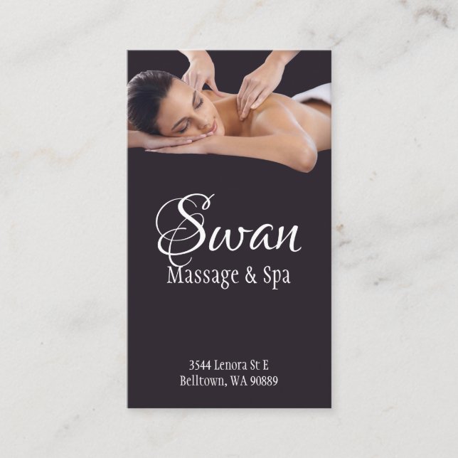 Massage Therapist Spa  Business Card (Front)