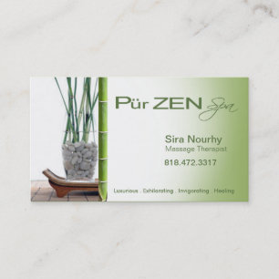 Massage Therapist Spa Business Card template