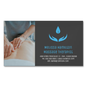 Massage Therapist   Spa Owner Magnetic Business Card