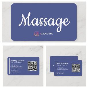 Massage Therapist Templates QR Business Card