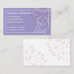 Massage Therapist Trendy Modern Business Card