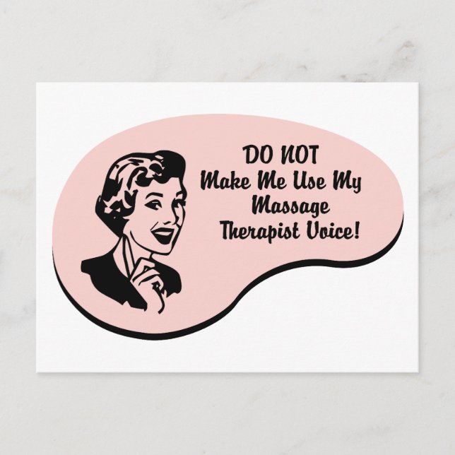 Massage Therapist Voice Postcard (Front)