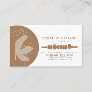 Massage Therapist Wood Therapy Sculpting Business Card