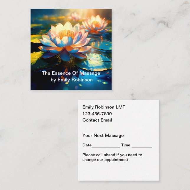 Massage Therapist Zen Appointment Cards (Front/Back)
