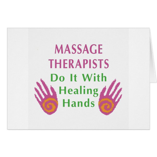 Massage Therapists Do It With Healing hands (Front Horizontal)