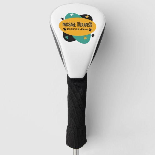 Massage Therapists Hands Rub Colourful  Golf Head Cover (Front)
