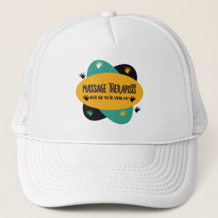 Massage Therapists Hands Rub Colourful Trucker Hat
