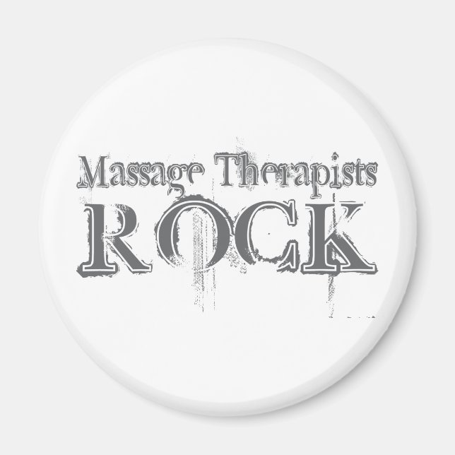Massage Therapists Rock Magnet (Front)