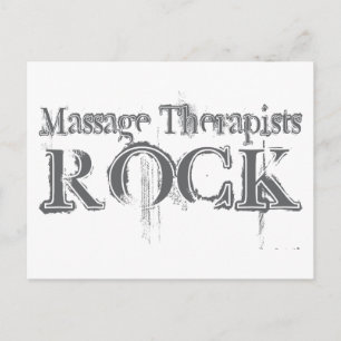 Massage Therapists Rock Postcard