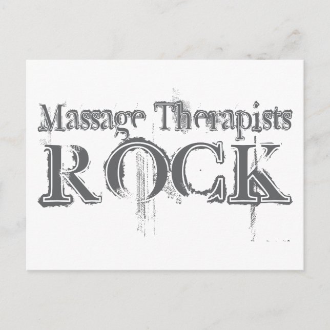 Massage Therapists Rock Postcard (Front)