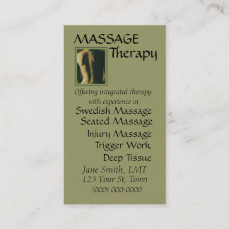 Massage Therapy Appointment Card