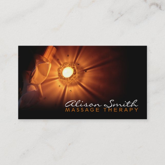 Massage Therapy Business card (Front)