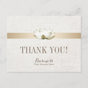 Massage Therapy Elegant Lotus Salon SPA Thank You Postcard
