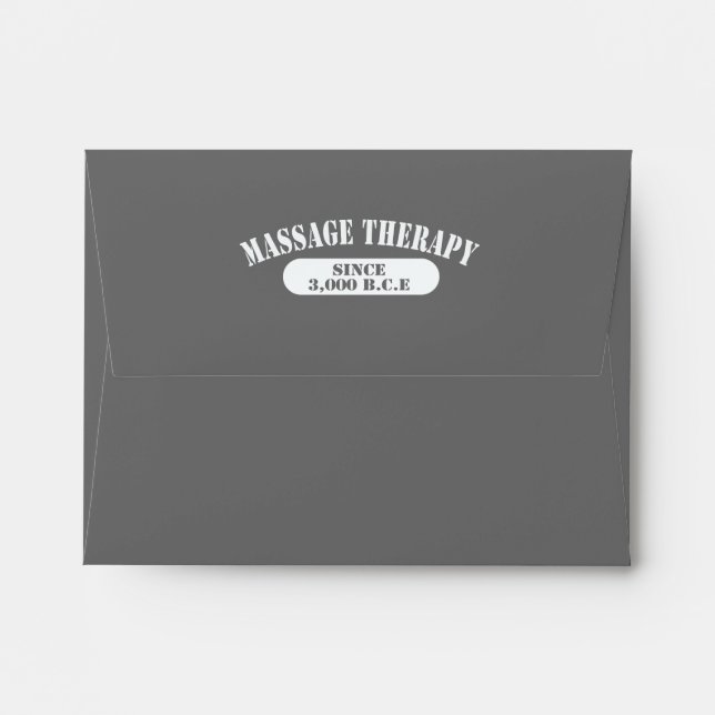 Massage Therapy Envelopes (Back (Top Flap))