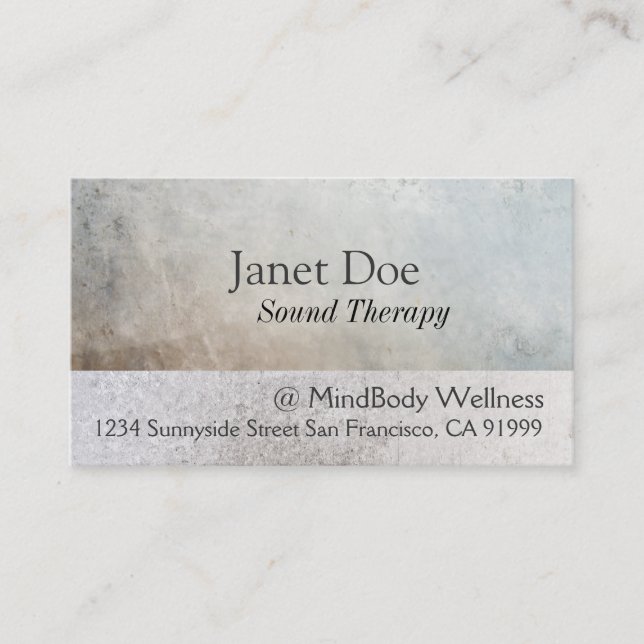 Massage Therapy Healing Arts Business Card (Front)