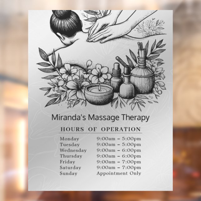 Massage Therapy Healing Hands Energy Opening Hours (Sheet 2)