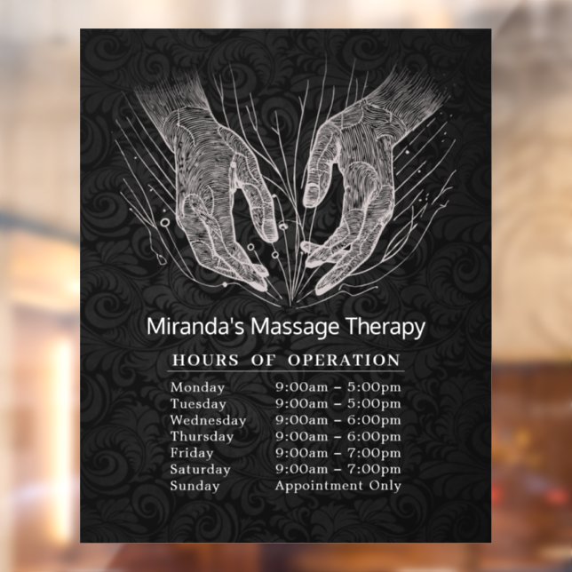 Massage Therapy Healing Hands Energy Opening Hours (Sheet 2)