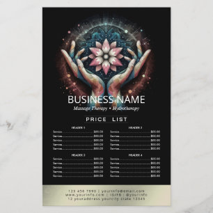 Massage Therapy Healing Hands Energy Spa Price Lis Flyer
