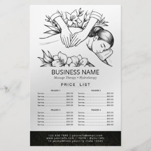 Massage Therapy Healing Hands Energy Spa Price Lis Flyer