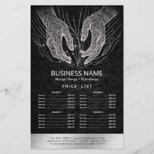 Massage Therapy Healing Hands Energy Spa Price Lis Flyer