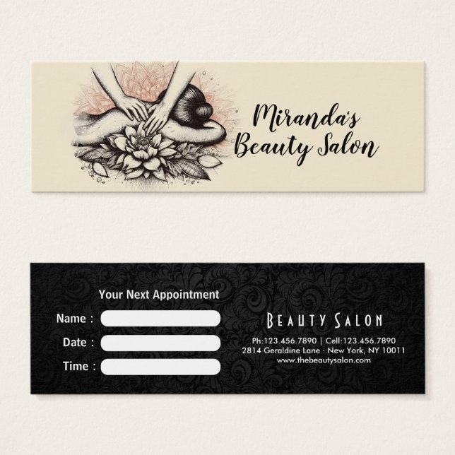 Massage Therapy Healing Hands Energy Spa Wellness (Front & Back)