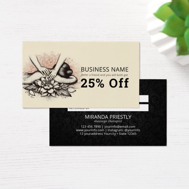 Massage Therapy Healing Hands Energy Spa Wellness (Desk)