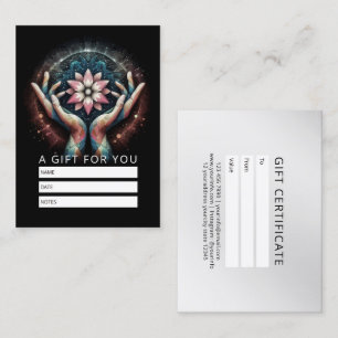 Massage Therapy Healing Hands Energy Spa Wellness Appointment Card