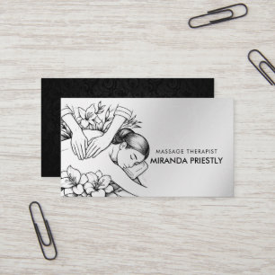 Massage Therapy Healing Hands Energy Spa Wellness Business Card