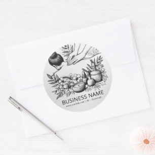 Massage Therapy Healing Hands Energy Spa Wellness Classic Round Sticker