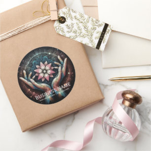 Massage Therapy Healing Hands Energy Spa Wellness Classic Round Sticker